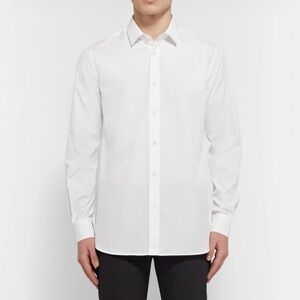 Vintage YSL White Button Up 17.5 Elevated Neutral